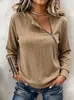 Sudadera con capucha de punto holgado, top de manga larga acanalado de cuello redondo con cremallera, diseño de puño con cremallera, transfronterizo europeo y americano