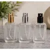Botella de spray de vidrio transparente de 30 ml, botella recargable de perfume portátil, botella cosmética, botella de perfume con tapa de rosca, exclusivamente para suministro transfronterizo