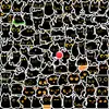 100 piezas de Mini pegatinas para agenda Temporada 2 Gato Negro Pequeño DIY diario creativo decoración de teléfono pegatinas para agenda transfronterizo