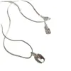 Diseño Nicho Coreano Joyería de Alta Gama Estilo Ins Collar Hueso de Serpiente Nariz de Cerdo S925 Plata de Ley Mostrando la Textura de la Clavícula