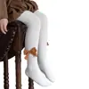 Medias con Lazo Estilo Coreano para Niñas Primavera y Otoño Algodón Peinado Doble Aguja Canalé Ropa Interior Básica para Bebé con Pies Medias para Niños