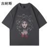 Camiseta de manga corta de algodón transfronteriza de AliExpress para hombre, marca de tendencia de verano, chaqueta informal holgada de media manga para chicos de calle, venta al por mayor
