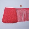En stock gancho plateado borla de seda dorada decoración de escenario navideña material de encaje con borlas de hilo dorado y plateado barba de hilera