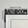 1 Peça de Placa de Madeira Estilo Boêmio para Banheiro Decoração de Batente de Porta Placa para Casa Fácil de Instalar na Parede