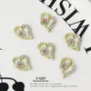 Accesorios de Arte para Uñas con Corazón Tridimensional de Lujo Ligero Estilo Popular de Celebridad de Internet Materiales de Arte para Uñas con Flor Hueca y Diamante Lote Directo del Fabricante Mayorista