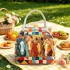 2026 Nuevo Modelo Sitio Independiente Transfronterizo Amazon Temu Bolsa de Picnic Acolchada de Algodón Estampado Digital 3D Venta al por Mayor