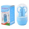 Cortador de Unhas para Bebê, Tesoura Curta, Pinça, Lixa de Unha, Conjunto de 4 Peças, Kit de Cuidados para Manicure de Recém-Nascido, Caixa Longa Tubo
