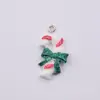 Colgante de resina navideño simulación muñeco de nieve árbol de Navidad anciano bolsa llavero colgante accesorios DIY