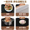 Plato calefactor de alimentos para mesa de comedor, plato calefactor de alimentos cuadrado de vidrio templado, almohadilla calefactora de alimentos para el hogar, regalo, suministro transfronterizo