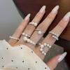 Anillo de plata esterlina S925 estilo INS para mujer, diseño de perlas de alta gama con personalidad, exquisito anillo ajustable con apertura de cuentas de concha