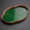 Bandeja de Secagem para Begônia de Vidro Conjunto de Chá Kung Fu Mesa Pequena Doméstica para Fazer Chá Bandeja para Fazer Chá de Sala de Estar/Escritório Bandeja de Chá