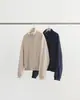Jaqueta Reversível Estilo Coreano 2T Fan Outerwear Dongdaemun Outono Nova Chegada Gola Alta Zíper Jaqueta de Lã Feminina