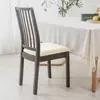 Juego de Fundas Elásticas de Punto para Sillas de Comedor para Hogar y Hotel, Funda Completa para Silla, Nuevo Modelo Transfronterizo, Color Sólido Simple