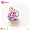Coelho Jasmim Acrílico Desenho Animado Anime Divertido Clipe PP Estudante Multifuncional Vertical Clipe para Prova Papel Documento Nota