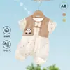 Mameluco de manga corta para bebé niña Verano Delgado Ropa para bebé Ropa para niña para salir Algodón puro Clase A Ropa para gatear para recién nacidos