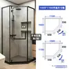 Mampara de Vidrio Templado Integrada para Ducha Puerta Corredera Baño Higiene Ducha Corredera Arco Redondo Nuevo