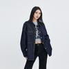 Camisa de Mezclilla Azul Oscuro para Mujer Otoño Nuevo Retro Diseño Suelto Top Casual Cárdigan Abrigo Trendy