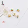 Cobre Dorado Antiguo Cuentas Espaciadoras Pequeñas Estilo Nepales Xizang Cuentas Espaciadoras Cuentas Sueltas Alta Retención de Color DIY Pulsera de Múltiples Piedras Preciosas Accesorios de Joyería