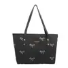 2026 Nueva Moda Bolsas de Lona para Mujer Bolso Tote Casual Dulce con Lazo Gran Capacidad Bolso de Mano para Hombro