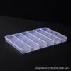 Caja Rectangular de Alta Transparencia con Ranuras para Tarjetas, 24 Compartimentos, Caja de Almacenamiento para Joyería, Cuentas, Diamantes, Ferretería, Accesorios de Pesca, Caja de Empaque con Compartimentos