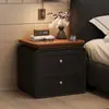 Mesita de Noche Usada para Dormitorio del Hogar 2026 Crema Lujo Ligero Madera Maciza de Alta Calidad Pequeño Gabinete de Almacenamiento de Mesita de Noche Sala de Estar