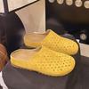 Medias Pantuflas Baotou para Mujer 2025 Nuevas Slip-Ons de Suela Gruesa, Caladas, Transpirables, Casuales, Versátiles, Para Usar Afuera, Birkenstocks de Agujeros