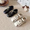 Sandalias Romanas Cerradas de Flor de Camelia de Moda para Niñas 2026 Verano Nuevas Sandalias de Princesa para Niños Zapatos de Playa para Bebé