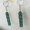 Llavero de letra de silicona arcoíris, piezas de joyería de goma blanda de PVC, colgante de llave para pareja epoxi, suministro de fábrica