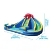 Fábrica de origen tobogán acuático inflable de pulpo con doble carril, piscina de agua y pistolas de agua para juegos acuáticos al aire libre para niños, certificado 3C