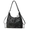 Bolso Grande de Mujer Retro de Moda 2026 Nuevo Bolso Tote de Moda con Estampado de Letras Bolso Cruzado de Hombro Casual para el Trabajo