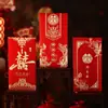 Sobres Rojos de Doble Felicidad para Bodas 2026 Nuevos de Alta Gama Estampados en Oro Boda Mil Yuanes Papel Grueso Sobres Rojos de Doble Felicidad Estilo Chino