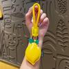 Celebridade da Internet Bonito Couro Fruta Criativo Desenho Animado Carro Chaveiro Estudante Mochila Pingente Casal Requintado Pequeno Presente