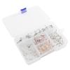 140 piezas/caja transparente oro rosa clip de uñas en forma de I gancho de uñas clavo de cabeza redonda clavo para dibujo equipo de uñas combinación de traje de uñas