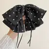 Pinza de Clip con Lazo de Malla y Gypsophila para Bebé, Pasador de Pelo de Gama Alta para Cola de Caballo Baja, Accesorios para el Cabello en la Parte Posterior de la Cabeza