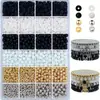 Vendas Diretas da Fábrica Transfronteiriço Amazon 6mm Argila Macia Colorida Contas de Letras Conjunto de Joias DIY Caixa Miçangas Envio 48H