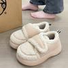 Zapatos acolchados de algodón de abeja Nanbowan para mujer, invierno, estilo coreano, celebridad de internet, velcro, cálidos, forro de felpa tipo pan, zapatos gruesos de algodón