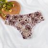 Comércio Exterior Transfronteiriço Peça Única Roupa Íntima Feminina Estampada Sexy de Cintura Baixa Roupa Íntima Feminina Calcinha Sem Marcação de Seda Gelada para Mulheres