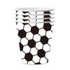 Artículos de Mesa para Fiesta Temática de Fútbol Cuadrado Blanco y Negro Platos de Papel Desechables Vasos de Papel Servilletas Cuchillo, Tenedor y Cuchara Popotes Suministros de Decoración
