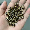 Cuentas de cerámica de agujero recto semiacabadas, cuentas retro de múltiples caras, accesorios para pulseras, material de cuentas, joyería DIY