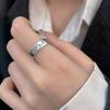 Anillo de plata de ley 925 con graffiti desgastado para mujer, alto sentido, nicho, estilo Ins, anillo de plata tailandesa, anillo de viento frío, venta al por mayor