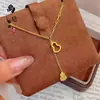Tienda de Oro Mismo Estilo Collar de Corazón Picado Chapado en Oro Alta Retención de Color Floral Mariposa Moneda de los Cinco Emperadores Collar Venta al por Mayor