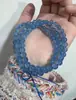 Ágata Azul Hielo Natural Cuentas Sueltas Cuentas Hechas a Mano para DIY Accesorios de Pulsera y Collar de Cristal para Mujer