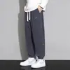 Calça de moletom pesada para homens, nova tendência primavera e outono 2025, solta, casual, retalhos, espessada, calça jogger esportiva