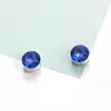 E1446 Presilhas de Orelha Magnéticas com Strass Estilo Coreano, Brincos/Presilhas de Orelha Redondos Não Perfurados Unissex