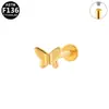 Brincos Gaibe Cruzados Europeus e Americanos Design de Nicho Borboleta Simples Liga de Titânio F136 Rosca Interna Brincos Clássicos