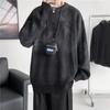 Tricô de Gola Redonda para Homens 2024 Inverno Novo Tricô para Homens Pulôver de Gola Redonda Tricô Caju Flor Tie-Dye Tamanho Grande Top