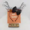 Tocado de Halloween Sombrero Mágico de Bruja Diadema Decoración de Maquillaje Diadema de Encaje Horquilla de Calabaza Accesorio para el Cabello de Fantasma