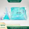 PVC Laser Zipper Bag Plastic Bag Magic Cosméticos Cosméticos Cosméticos Zipper Bag Stereo Voltage Bag Personalização