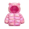 2026 Nuevas Chaquetas de Algodón con Relleno de Plumón Coloridas para Otoño e Invierno para Bebés y Niños Pequeños, Lindos Abrigos de Algodón con Diseño de Orejas para Niños y Niñas, Ropa Infantil