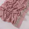 Nuevo Pañuelo para la Cabeza Decorativo Envuelto Bordado con Lentejuelas Arrugado de Seda de Hielo Moda Malaya Indonesia Encaje Bufanda de Gasa para Mujer